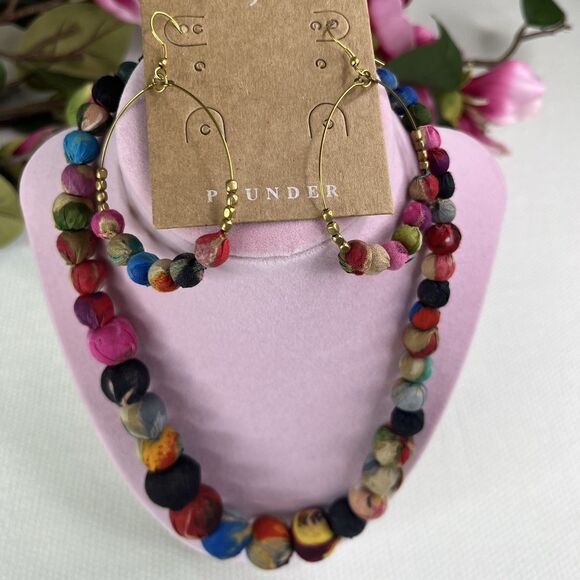 Plunder Design Fashion Jewelry Boutique Boho Necklace Earrings Set New - Picture 5 of 9